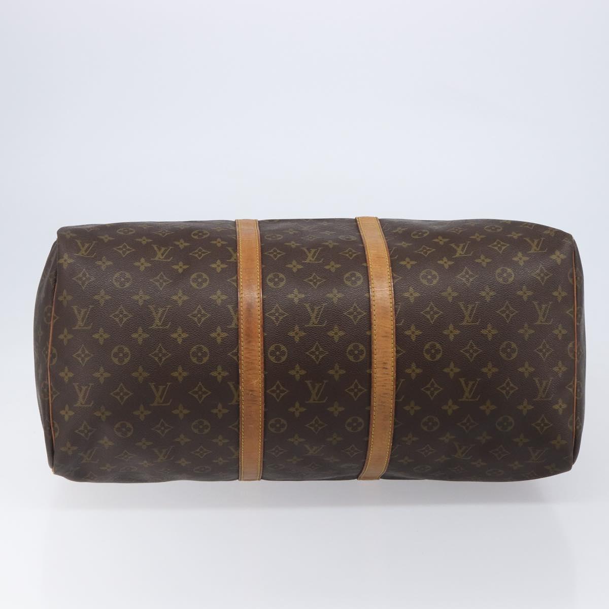 LOUIS VUITTON Monogram Keepall 55 Boston Bag M41424 LV Auth 203123