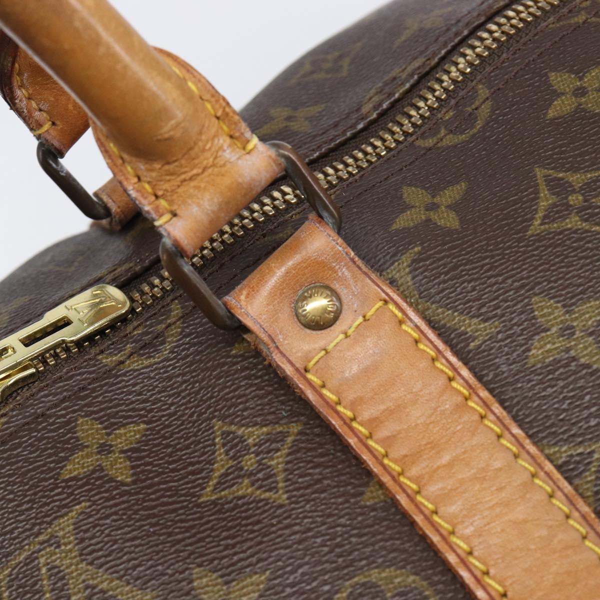 LOUIS VUITTON Monogram Keepall 55 Boston Bag M41424 LV Auth 203123