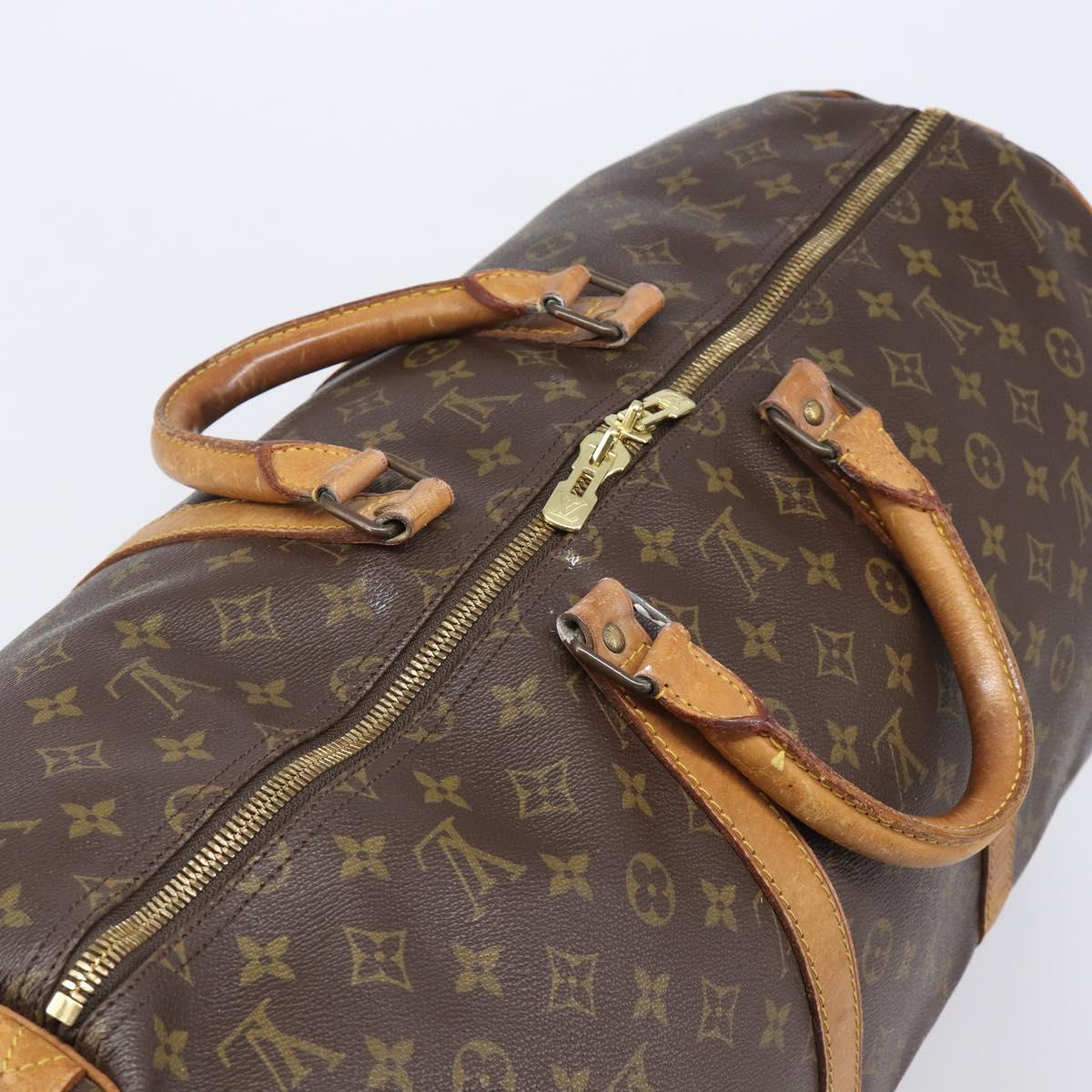 LOUIS VUITTON Monogram Keepall 55 Boston Bag M41424 LV Auth 203123