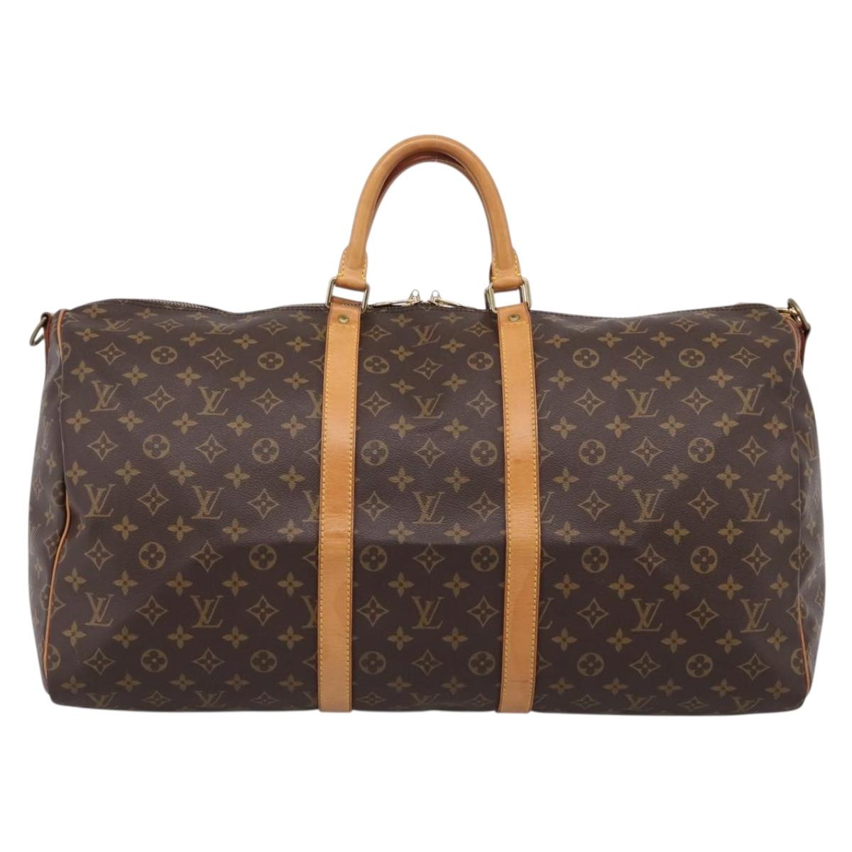 LOUIS VUITTON Monogram Keepall Bandouliere55 Boston Bag M41414 LV Auth 203124A