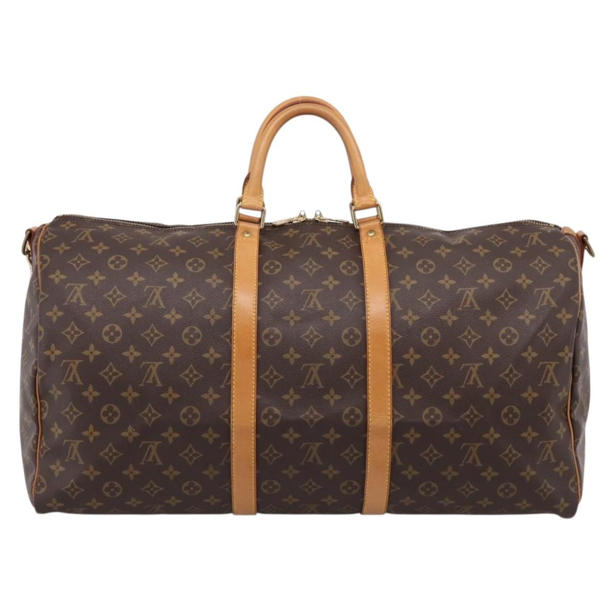 LOUIS VUITTON Monogram Keepall Bandouliere55 Boston Bag M41414 LV Auth 203124A