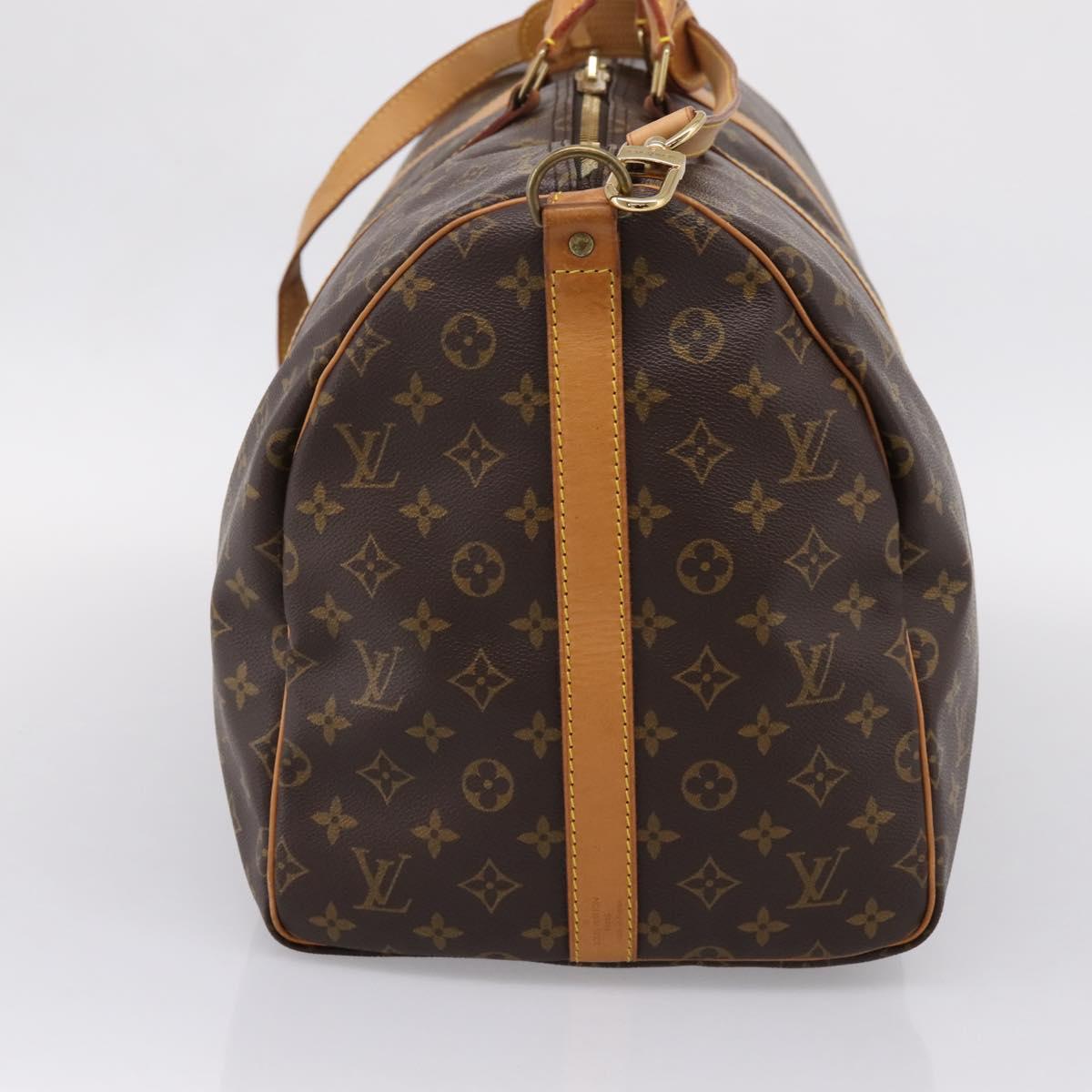 LOUIS VUITTON Monogram Keepall Bandouliere55 Boston Bag M41414 LV Auth 203124A