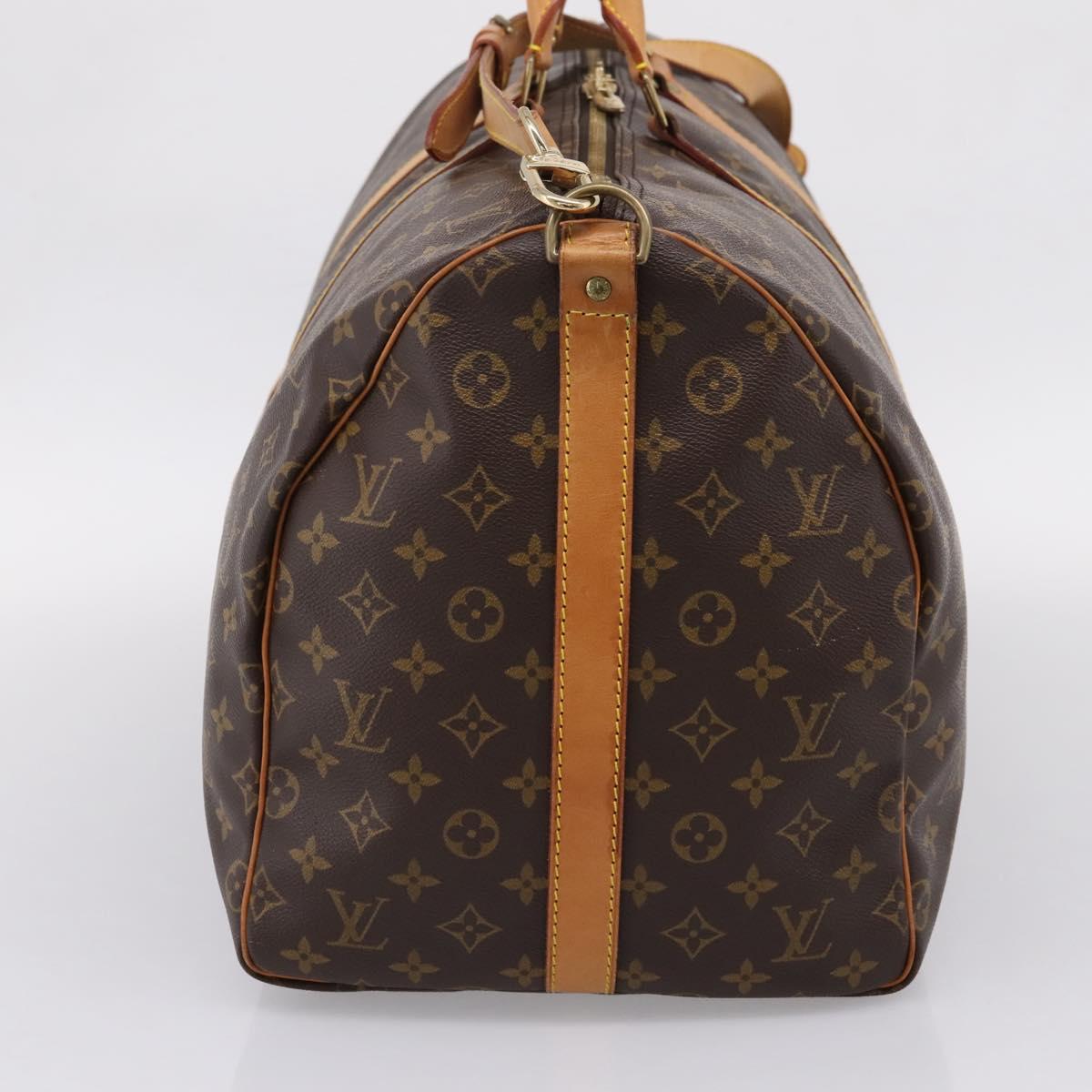LOUIS VUITTON Monogram Keepall Bandouliere55 Boston Bag M41414 LV Auth 203124A