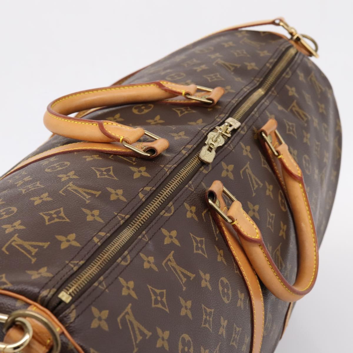 LOUIS VUITTON Monogram Keepall Bandouliere55 Boston Bag M41414 LV Auth 203124A