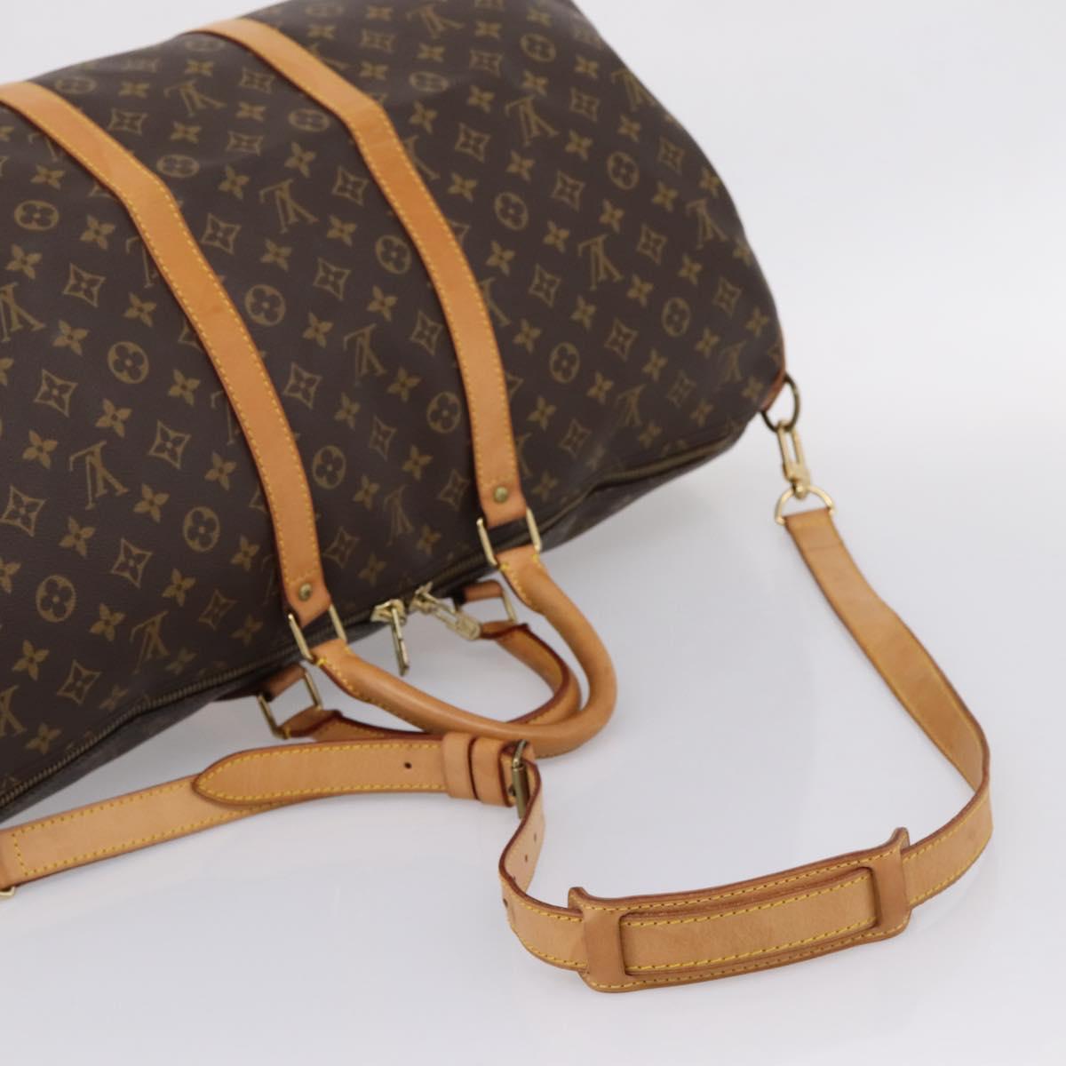LOUIS VUITTON Monogram Keepall Bandouliere55 Boston Bag M41414 LV Auth 203124A