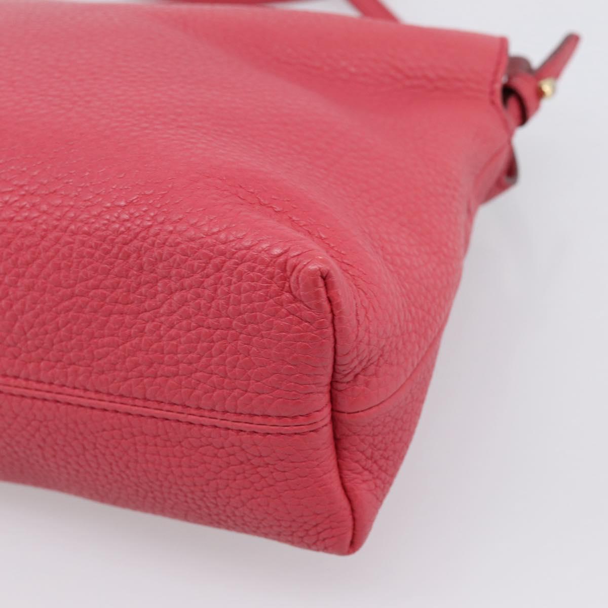 BURBERRY Shoulder Bag Leather Pink Gold Auth 203127