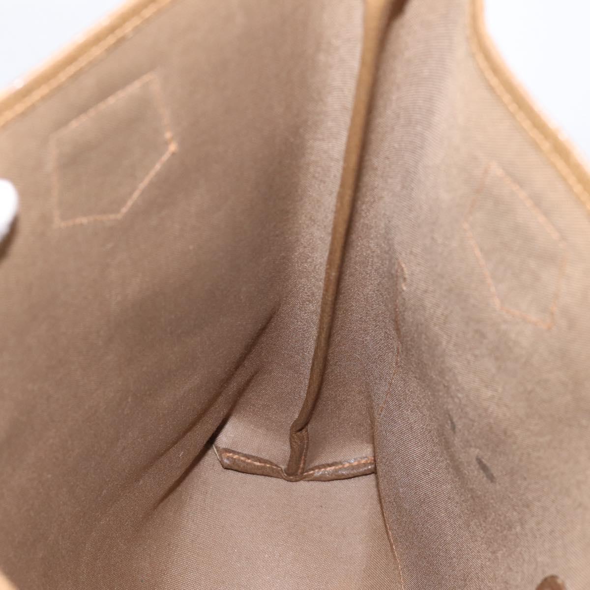 GUCCI GG Plus Supreme Web Sherry Line Tote Bag PVC Beige Gold Auth 203128
