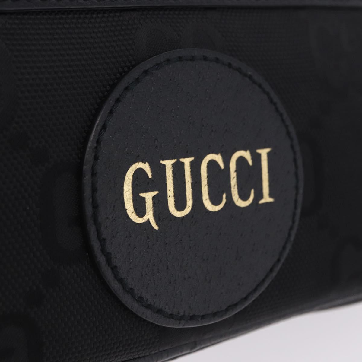 GUCCI GG Canvas Off The Grid Waist Bag Black Silver 631341 Auth 203130A