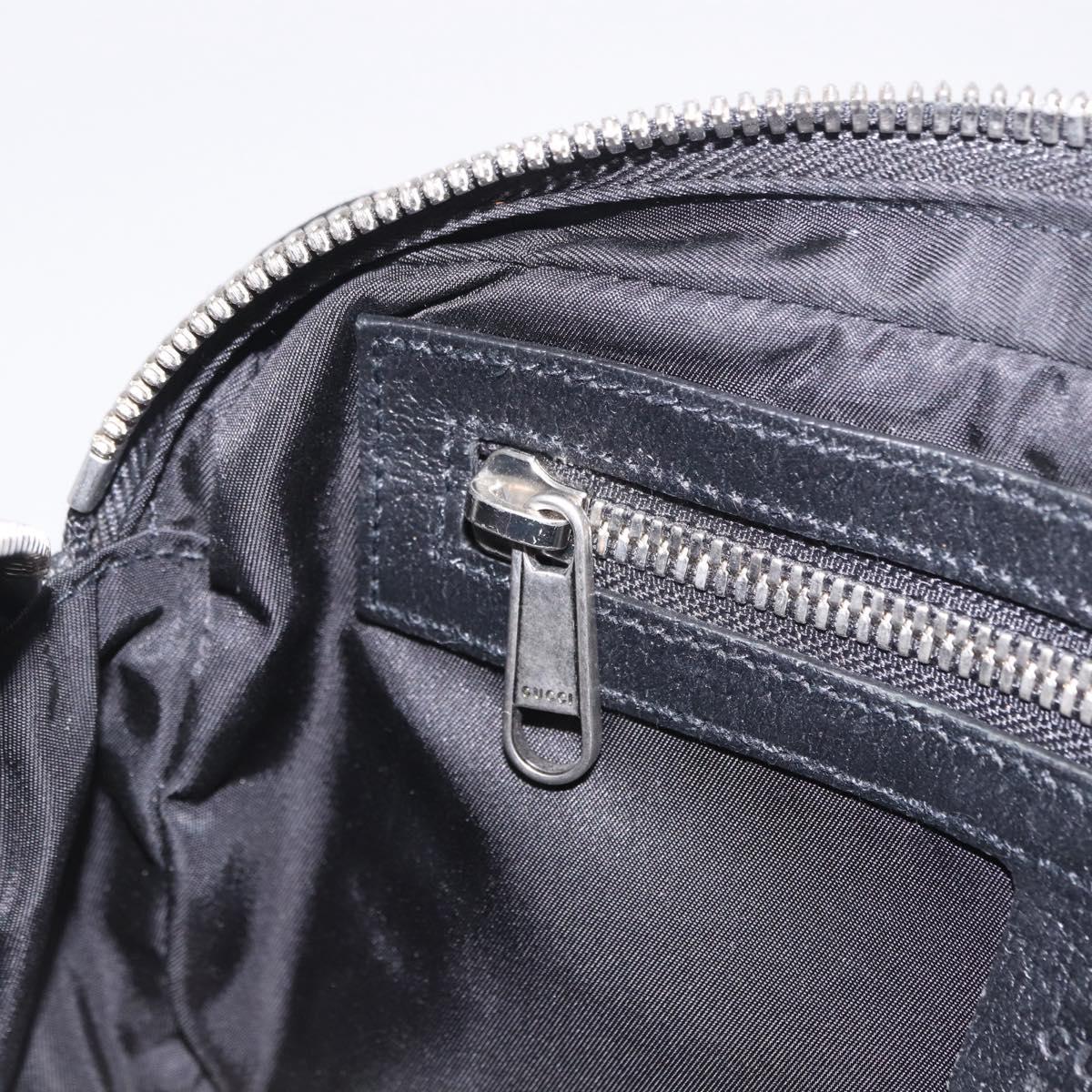 GUCCI GG Canvas Off The Grid Waist Bag Black Silver 631341 Auth 203130A