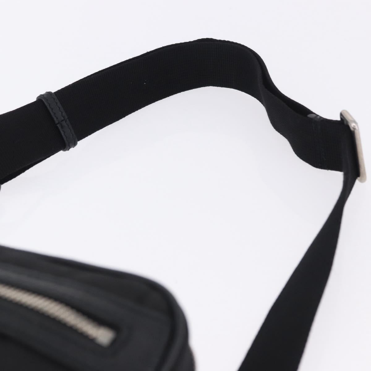 GUCCI GG Canvas Off The Grid Waist Bag Black Silver 631341 Auth 203130A
