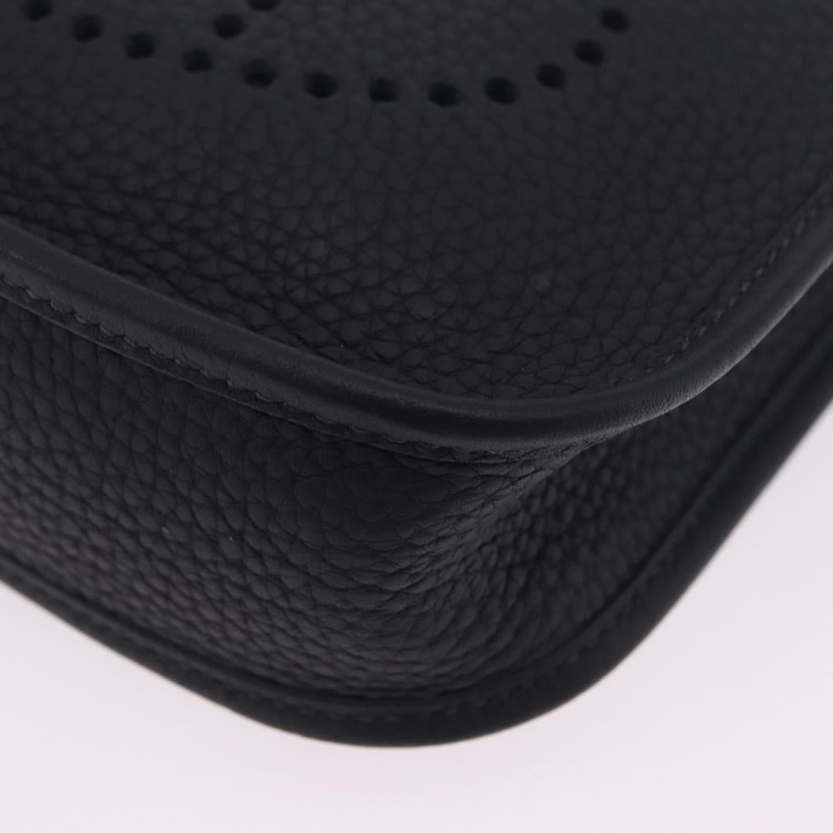 HERMES Evelyn TPM Amazon Bag Taurillon Clemence Leather Black Auth 203131SM