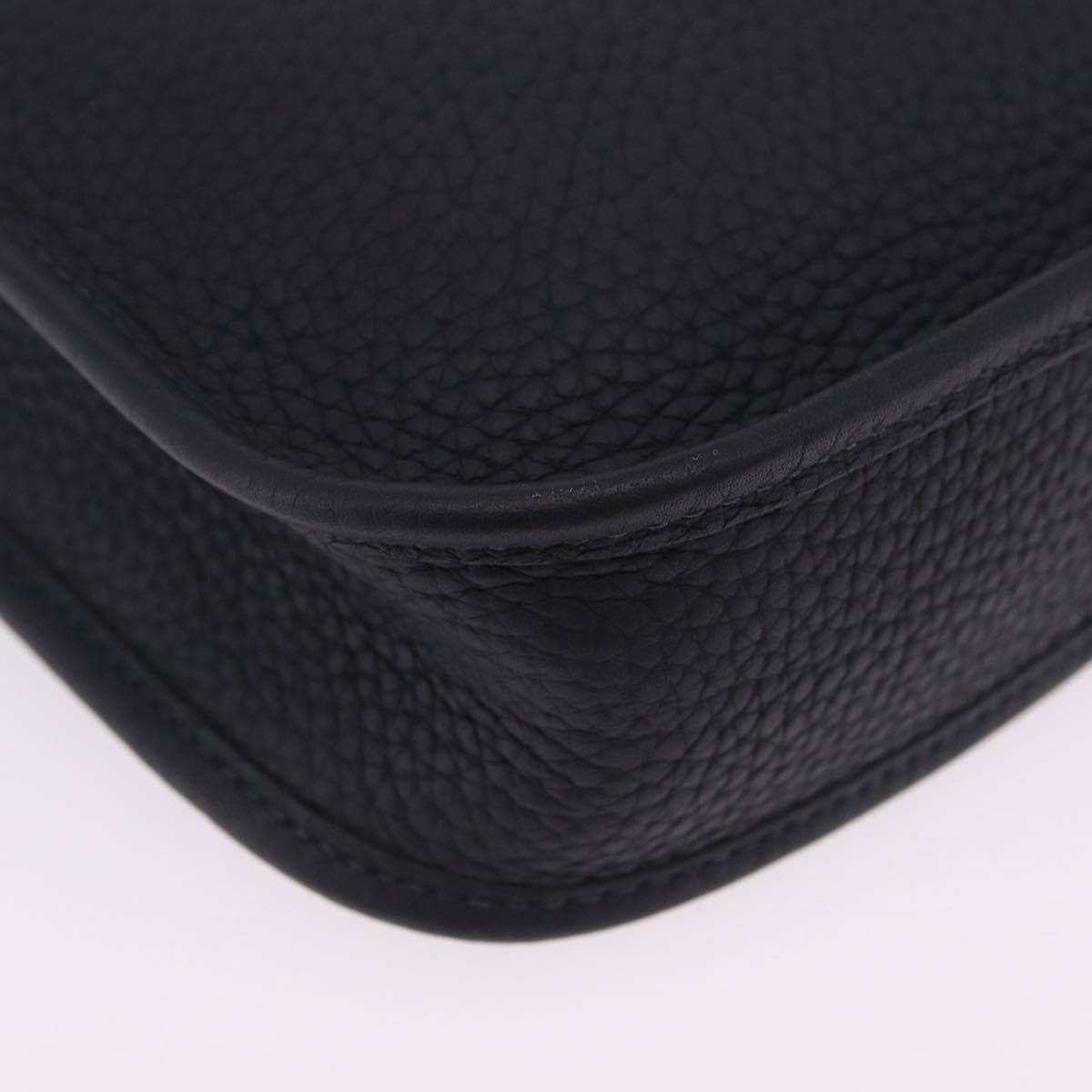HERMES Evelyn TPM Amazon Bag Taurillon Clemence Leather Black Auth 203131SM