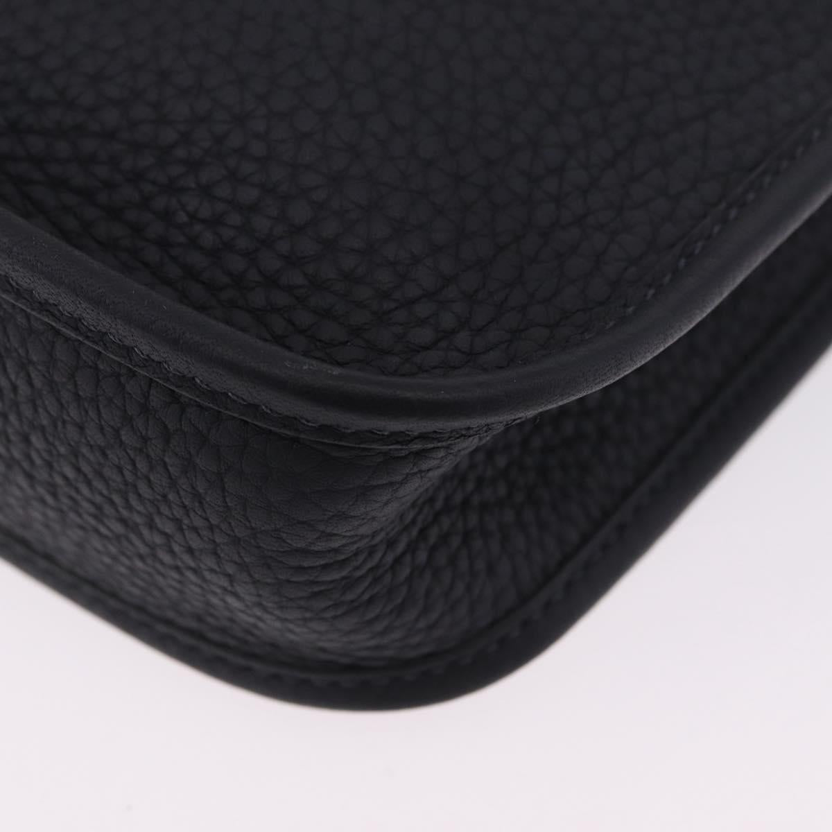 HERMES Evelyn TPM Amazon Bag Taurillon Clemence Leather Black Auth 203131SM