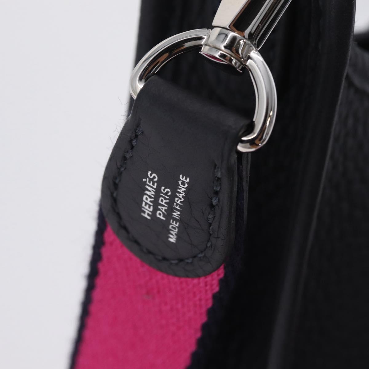 HERMES Evelyn TPM Amazon Bag Taurillon Clemence Leather Black Auth 203131SM