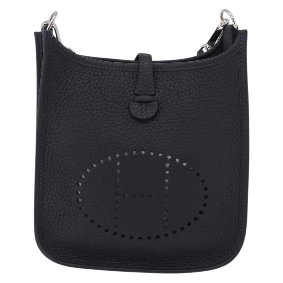 HERMES Evelyn TPM Amazon Bag Taurillon Clemence Leather Black Auth 203131SM