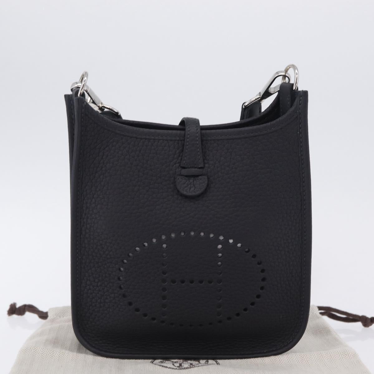 HERMES Evelyn TPM Amazon Bag Taurillon Clemence Leather Black Auth 203131SM