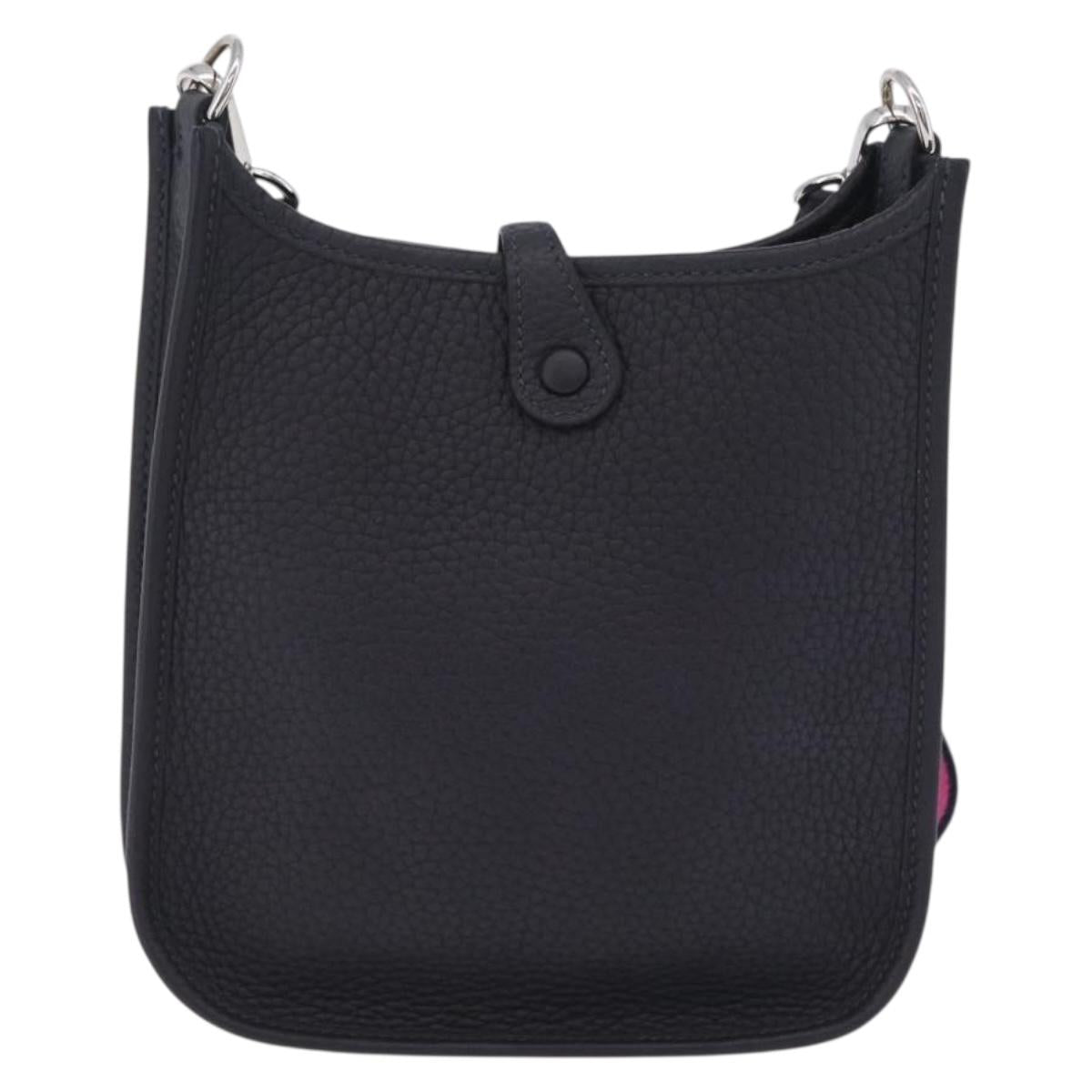 HERMES Evelyn TPM Amazon Bag Taurillon Clemence Leather Black Auth 203131SM