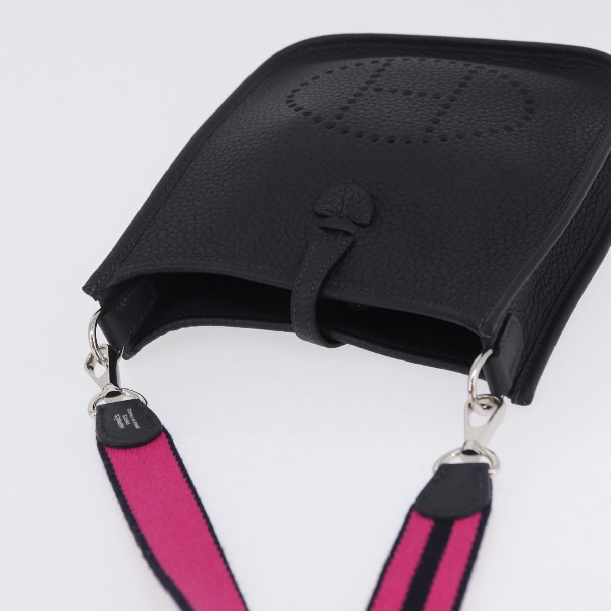 HERMES Evelyn TPM Amazon Bag Taurillon Clemence Leather Black Auth 203131SM