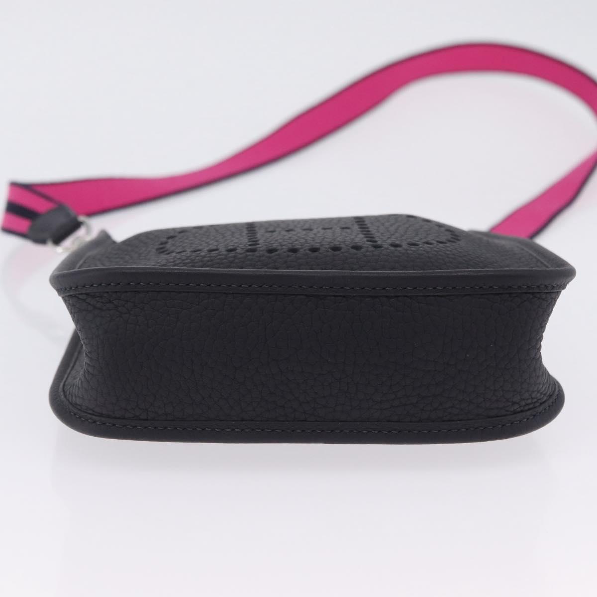 HERMES Evelyn TPM Amazon Bag Taurillon Clemence Leather Black Auth 203131SM