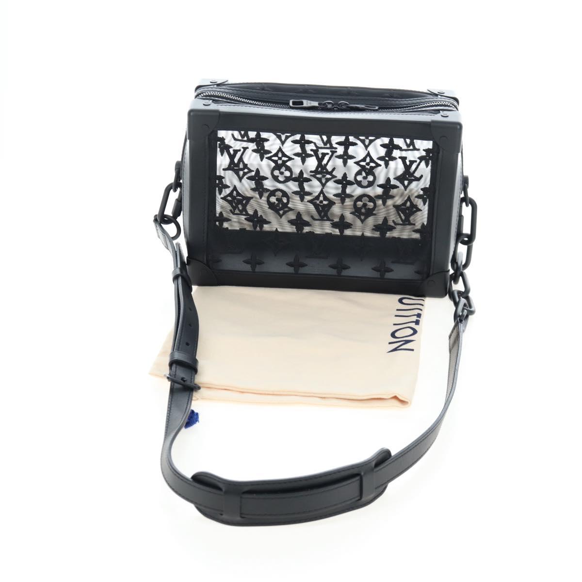LOUIS VUITTON Monogram Mesh Soft Trunk Shoulder Bag Black M53964 LV Auth 203133M