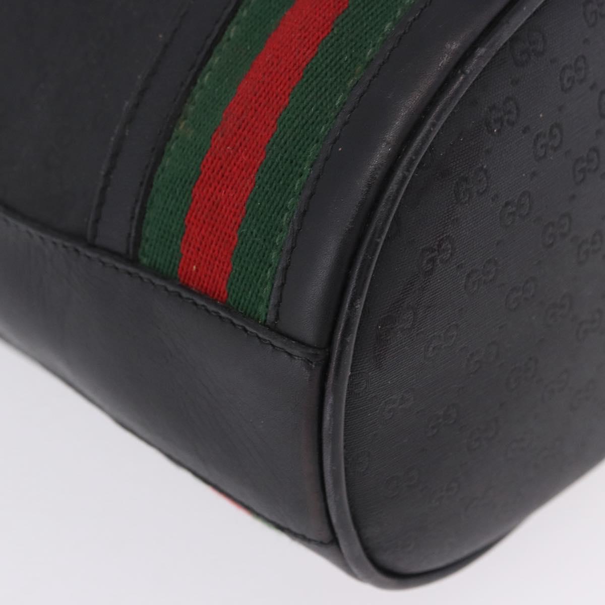 GUCCI Micro GG Supreme Web Sherry Line Bag PVC Black 001 116 0933 Auth 203142