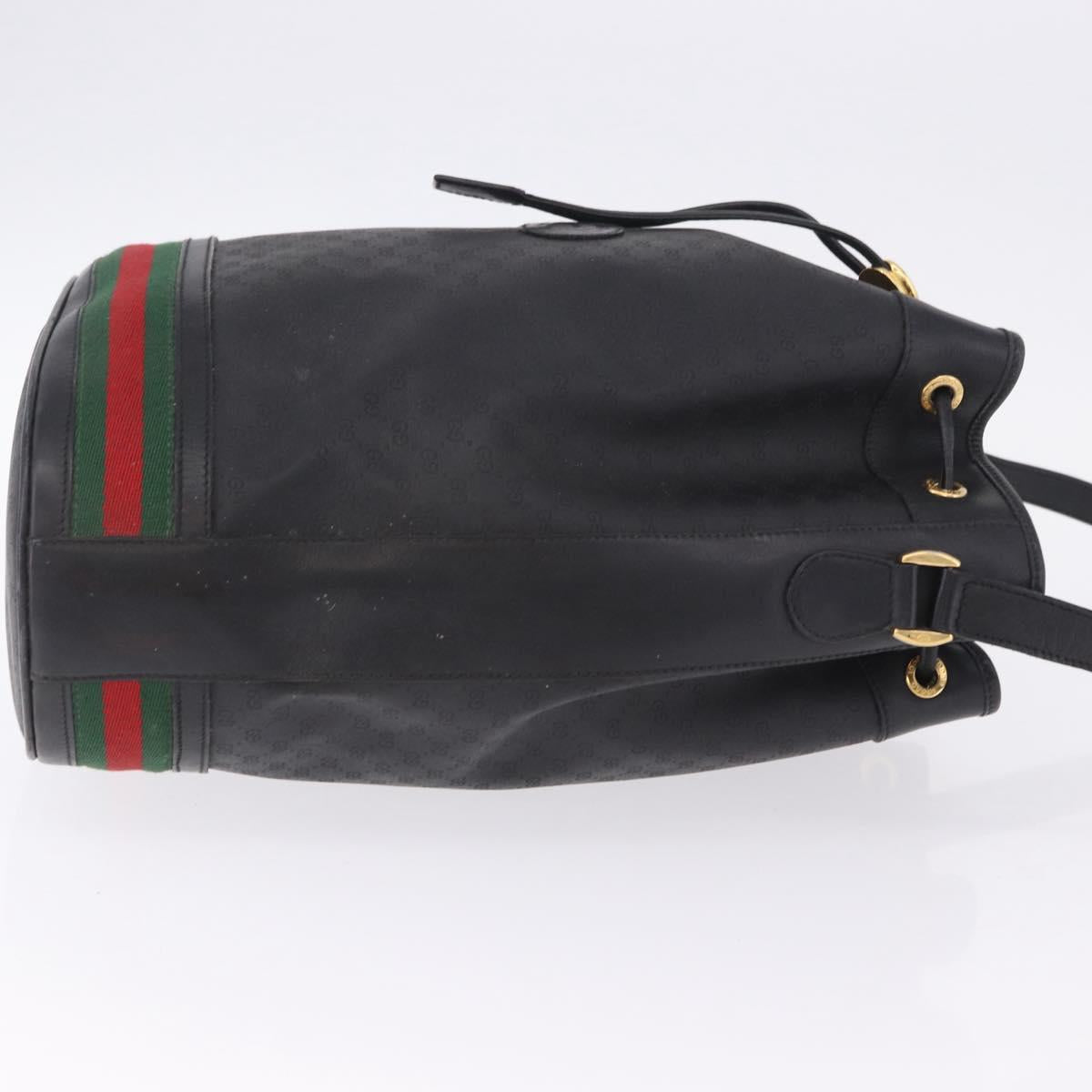 GUCCI Micro GG Supreme Web Sherry Line Bag PVC Black 001 116 0933 Auth 203142