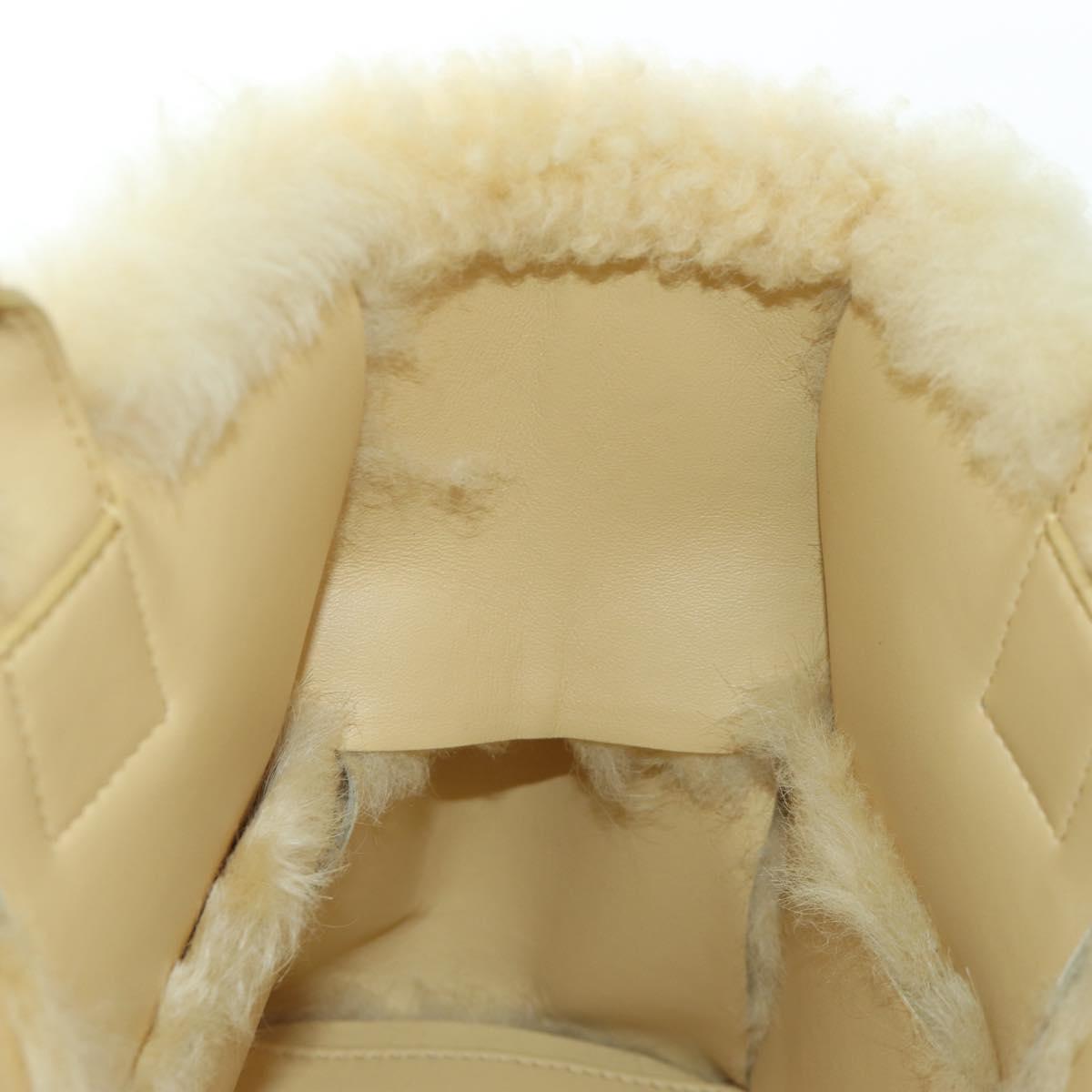 BOTTEGA VENETA Hand Bag Wool Beige Auth 203144M