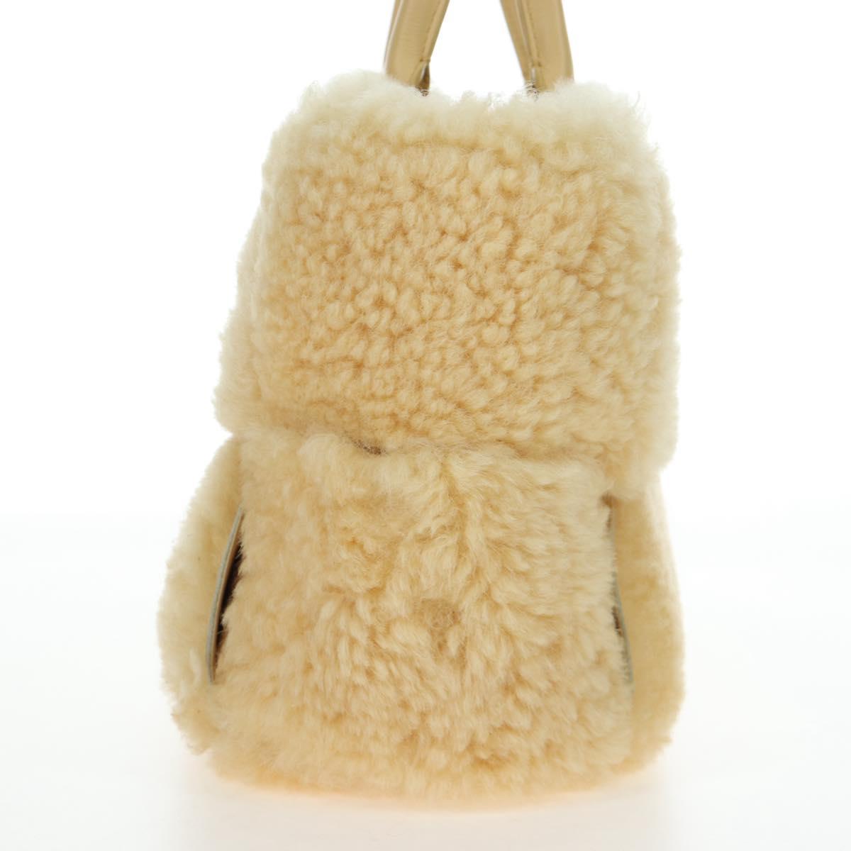 BOTTEGA VENETA Hand Bag Wool Beige Auth 203144M