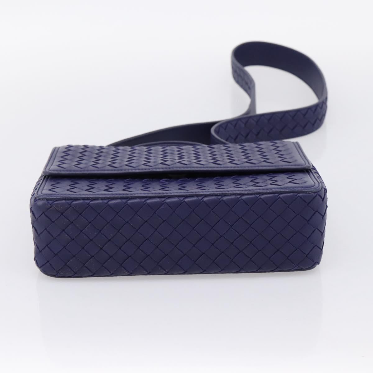 BOTTEGA VENETA INTRECCIATO Hand Bag Leather 2way Navy Auth 203145SAV