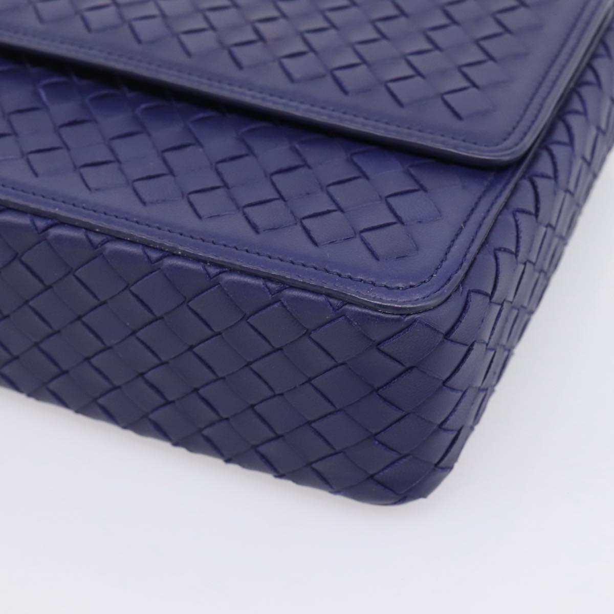 BOTTEGA VENETA INTRECCIATO Hand Bag Leather 2way Navy Auth 203145SAV