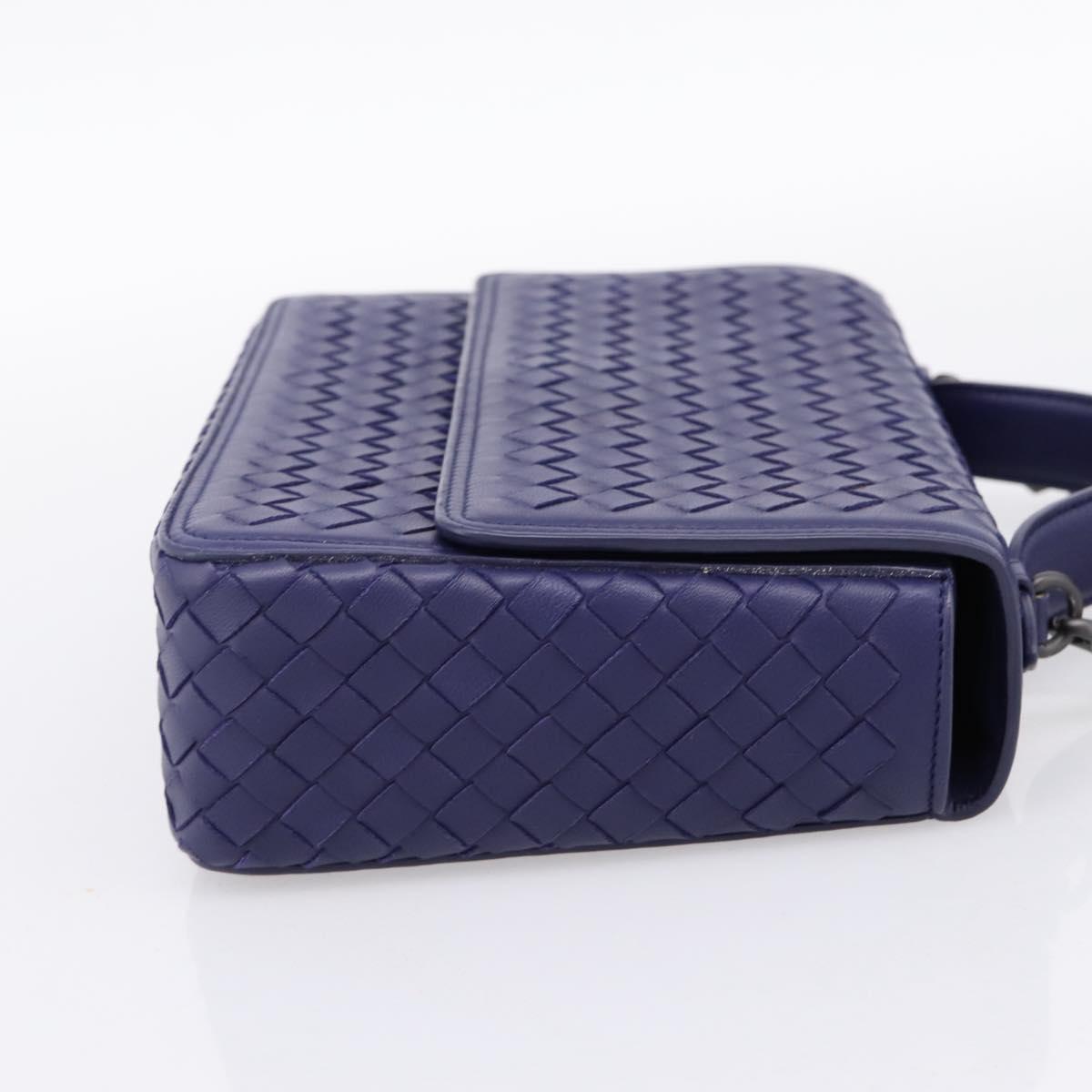 BOTTEGA VENETA INTRECCIATO Hand Bag Leather 2way Navy Auth 203145SAV