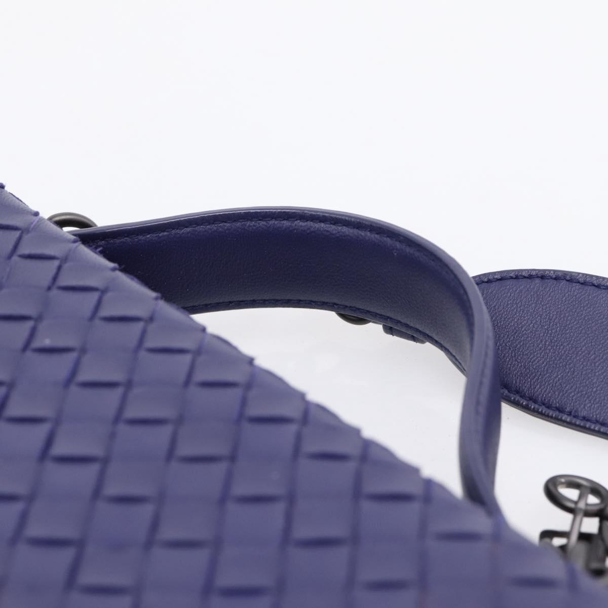 BOTTEGA VENETA INTRECCIATO Hand Bag Leather 2way Navy Auth 203145SAV
