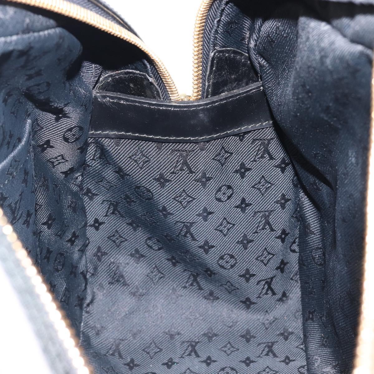 LOUIS VUITTON Stamp Bag PM Hand Bag Suede Gray Gold M95237 LV Auth 203148V