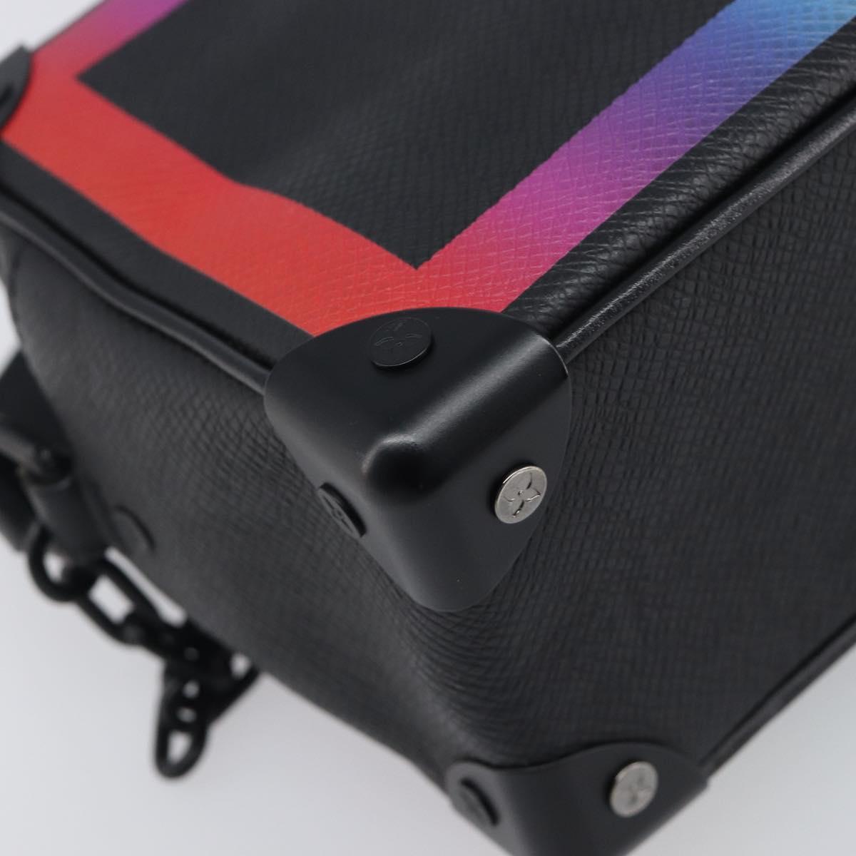 LOUIS VUITTON Taiga Rainbow Mini Soft Trunk Bag Black M30351 LV Auth 203152M