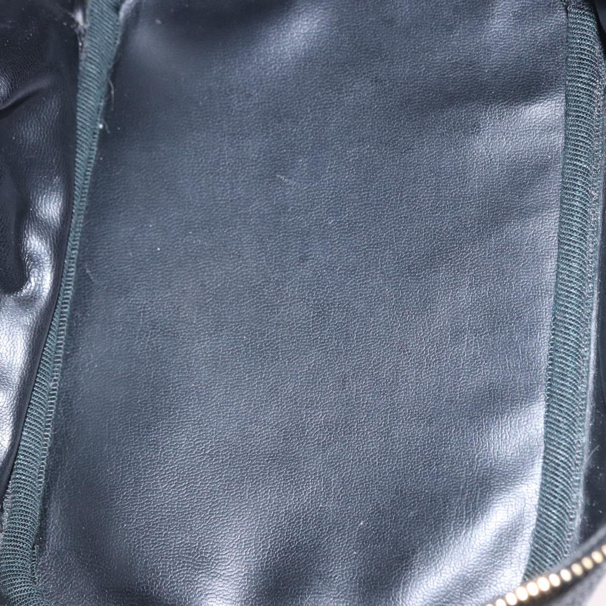 CHANEL Vanity Hand Bag Caviar Skin Black Gold CC Auth 203153V