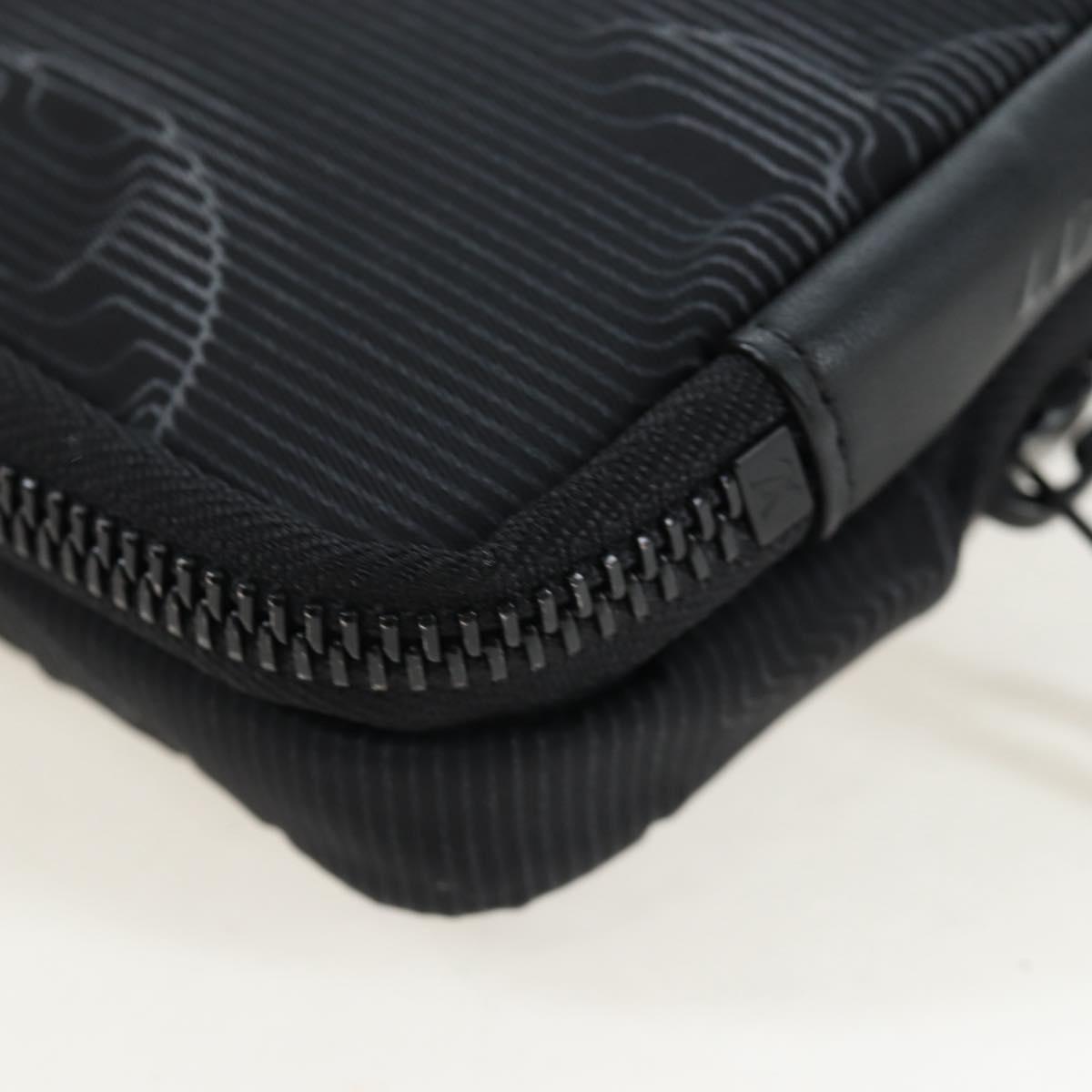 LOUIS VUITTON 3D monogram Double Phone Pouch Black M80141 LV Auth 203158M
