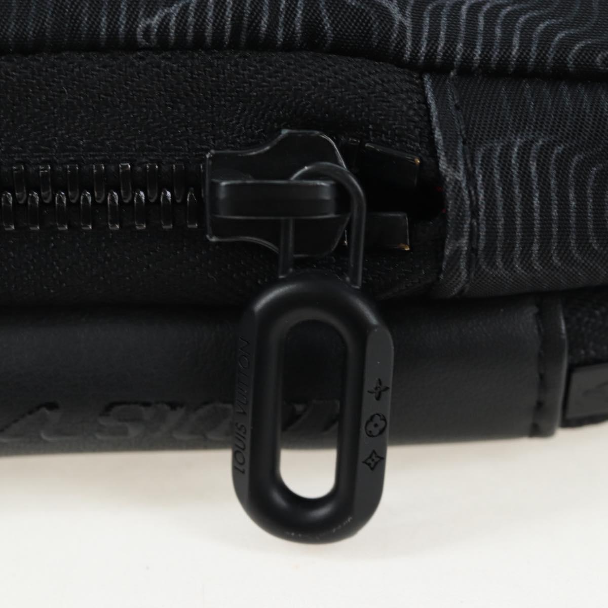 LOUIS VUITTON 3D monogram Double Phone Pouch Black M80141 LV Auth 203158M
