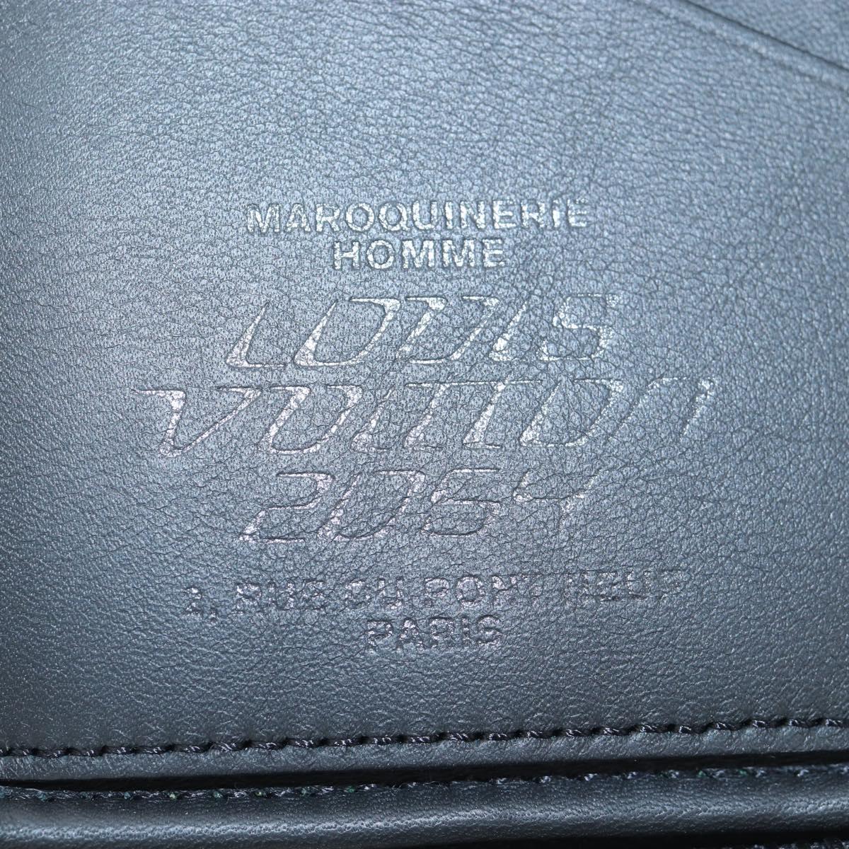 LOUIS VUITTON 3D monogram Double Phone Pouch Black M80141 LV Auth 203158M