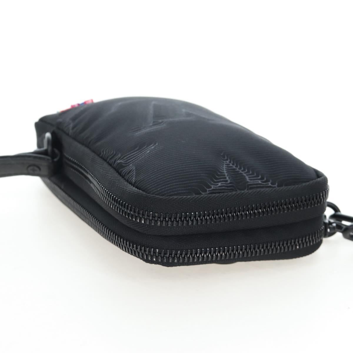 LOUIS VUITTON 3D monogram Double Phone Pouch Black M80141 LV Auth 203158M