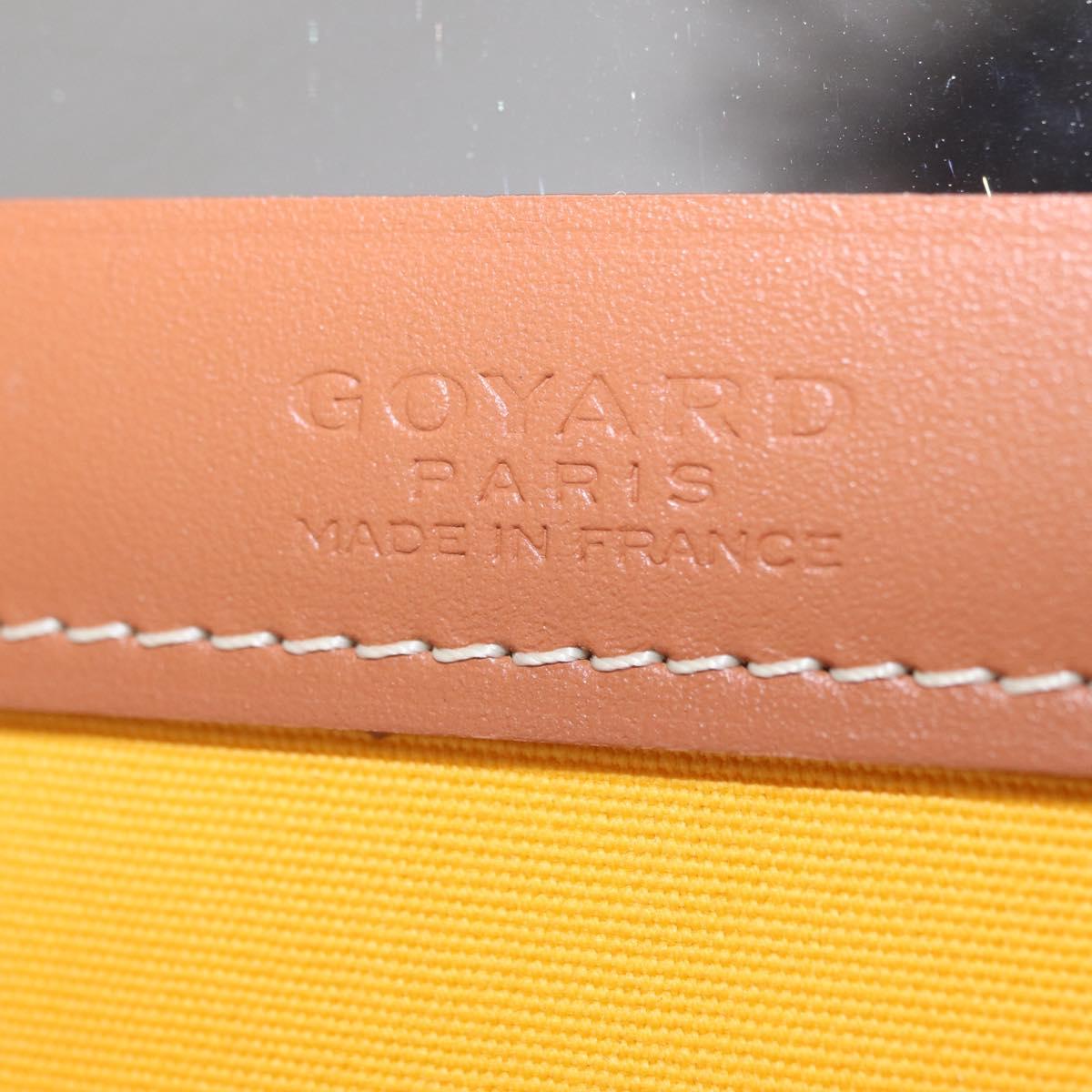 GOYARD Herringbone Vanity Muse Hand Bag PVC 2way Black Silver Auth 203159SM