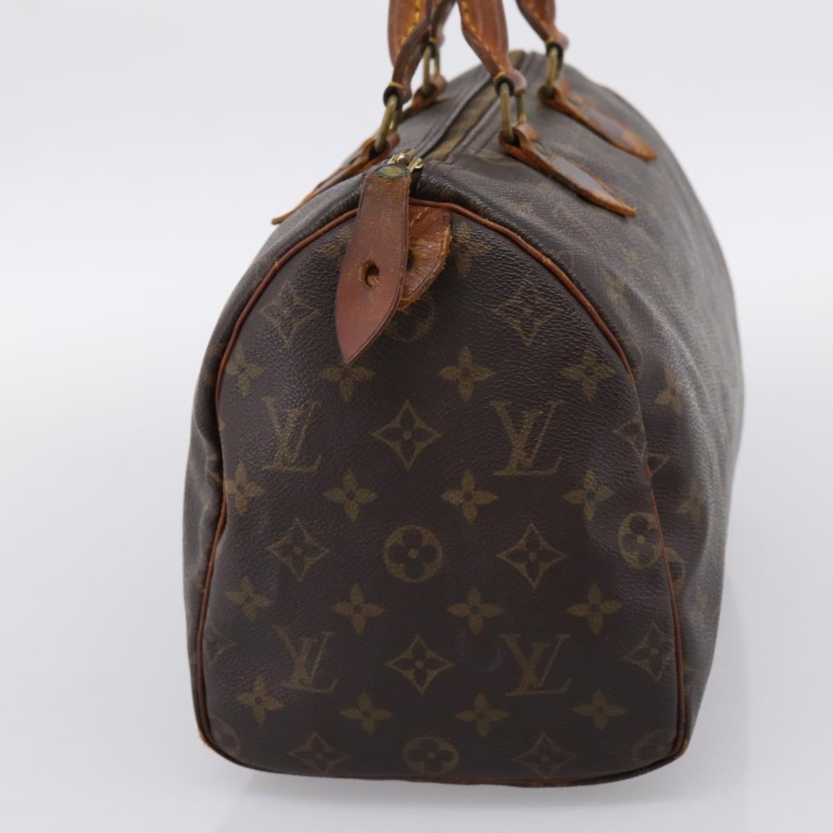 LOUIS VUITTON Monogram Speedy 30 Hand Bag M41526 LV Auth 203162