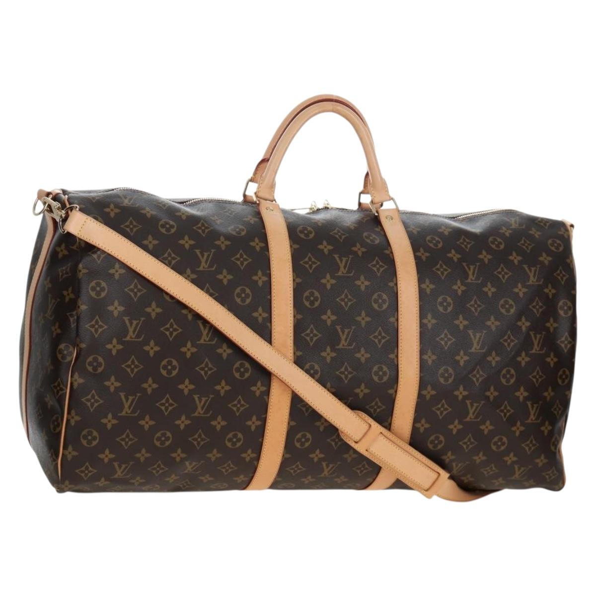 LOUIS VUITTON Monogram Keepall Bandouliere 60 Boston Bag M41412 LV Auth 203164V