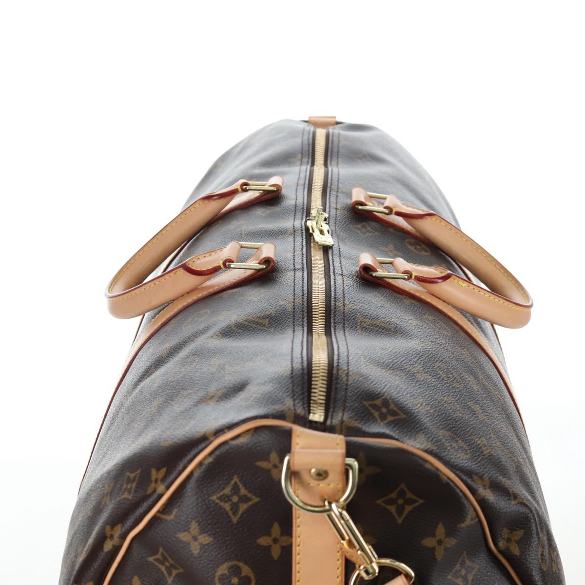LOUIS VUITTON Monogram Keepall Bandouliere 60 Boston Bag M41412 LV Auth 203164V