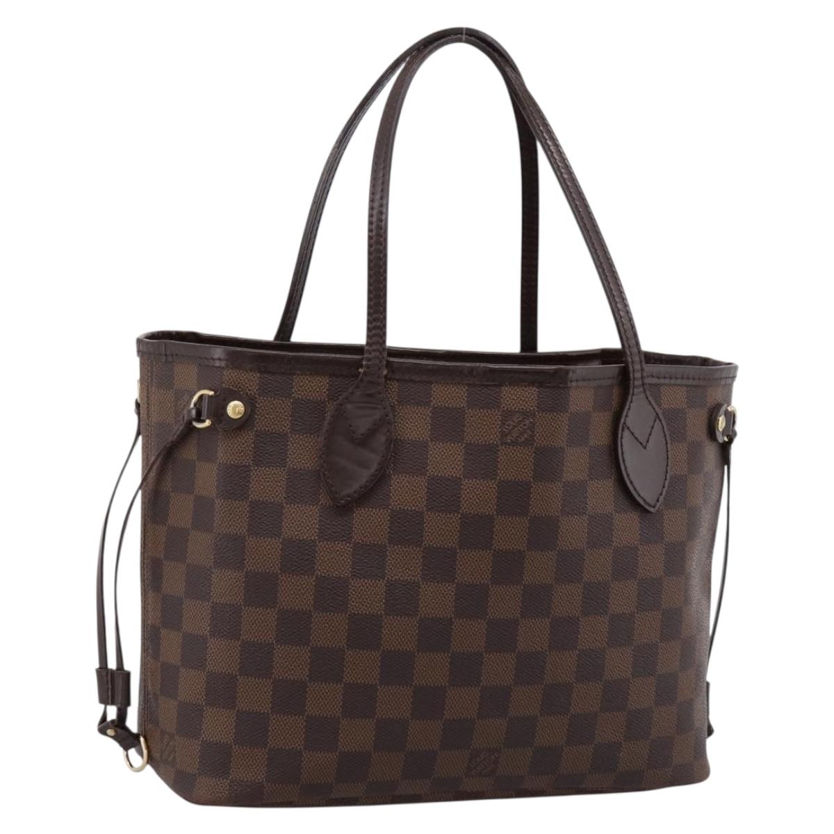 LOUIS VUITTON Damier Ebene Neverfull PM Tote Bag N51109 LV Auth 203167A
