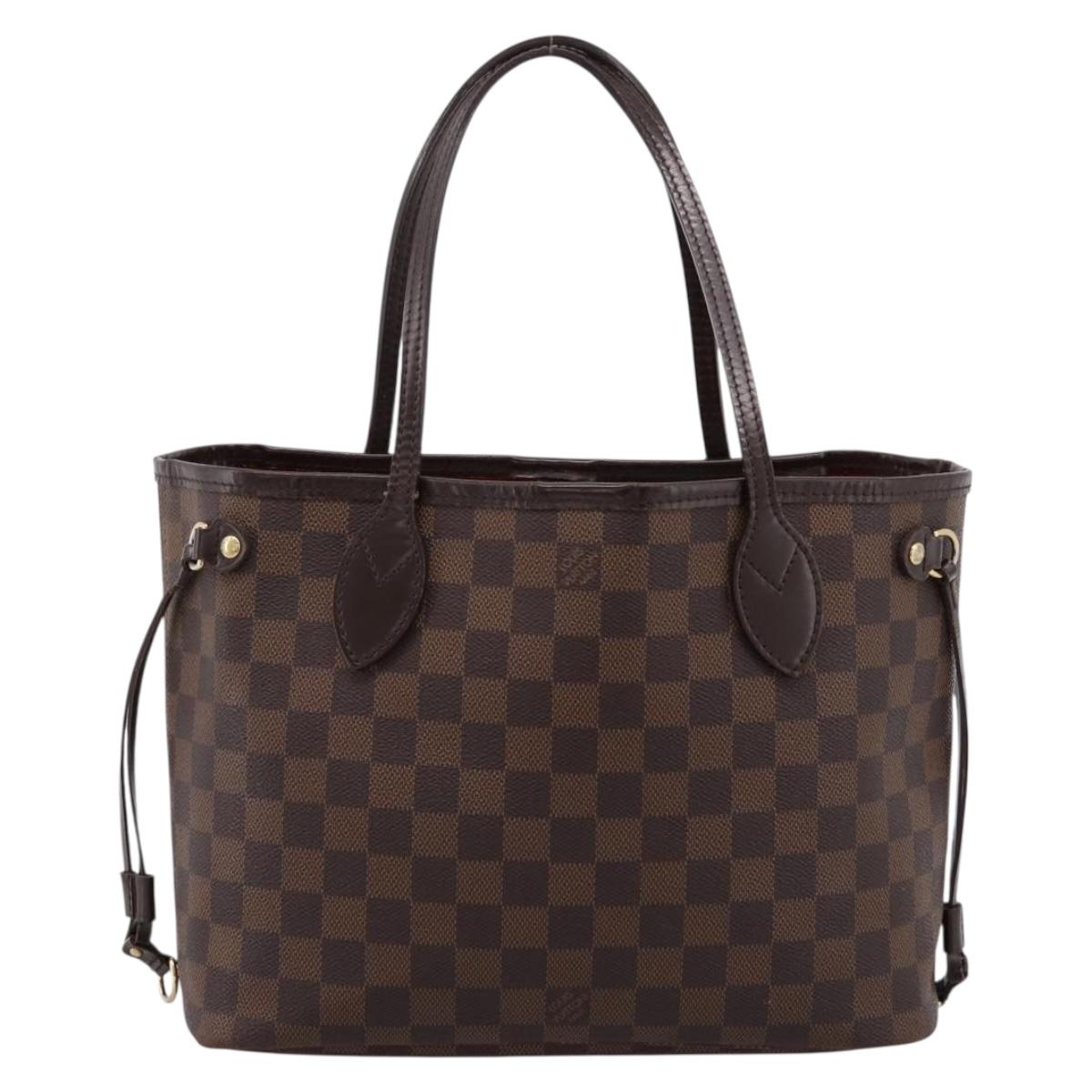 LOUIS VUITTON Damier Ebene Neverfull PM Tote Bag N51109 LV Auth 203167A
