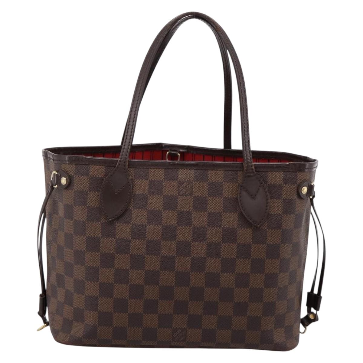 LOUIS VUITTON Damier Ebene Neverfull PM Tote Bag N51109 LV Auth 203167A