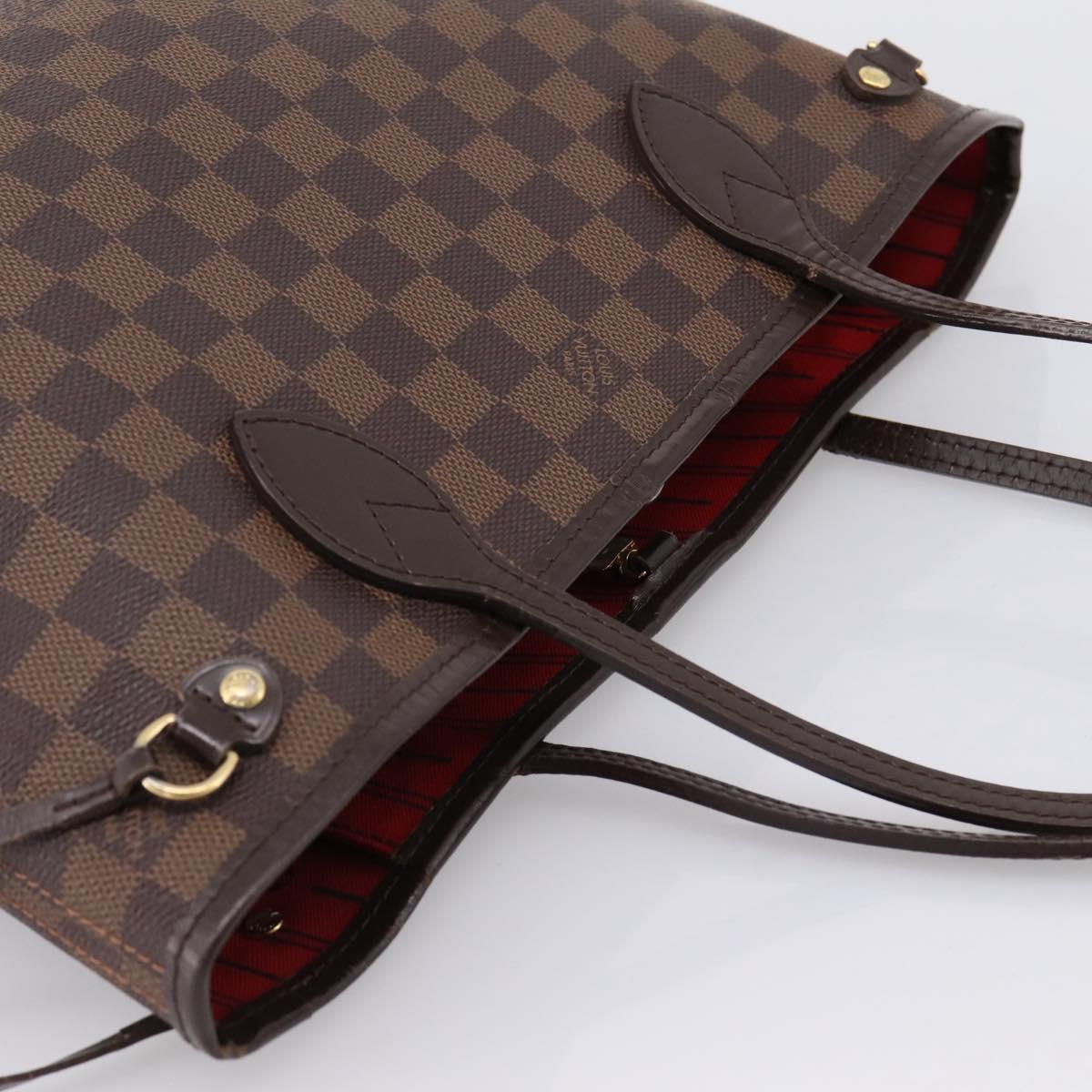 LOUIS VUITTON Damier Ebene Neverfull PM Tote Bag N51109 LV Auth 203167A