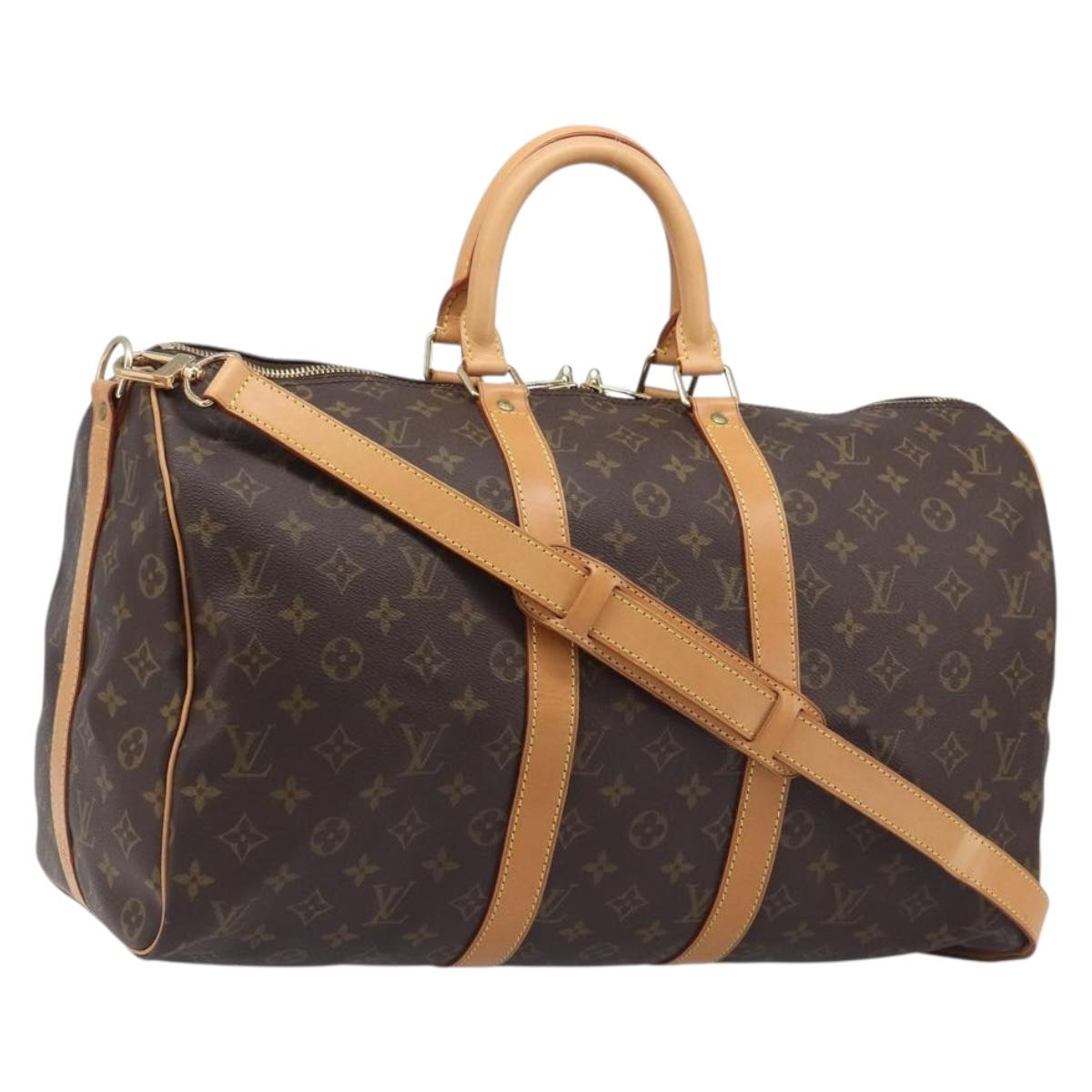 LOUIS VUITTON Monogram Keepall Bandouliere 45 Boston Bag M41418 LV Auth 203168SV