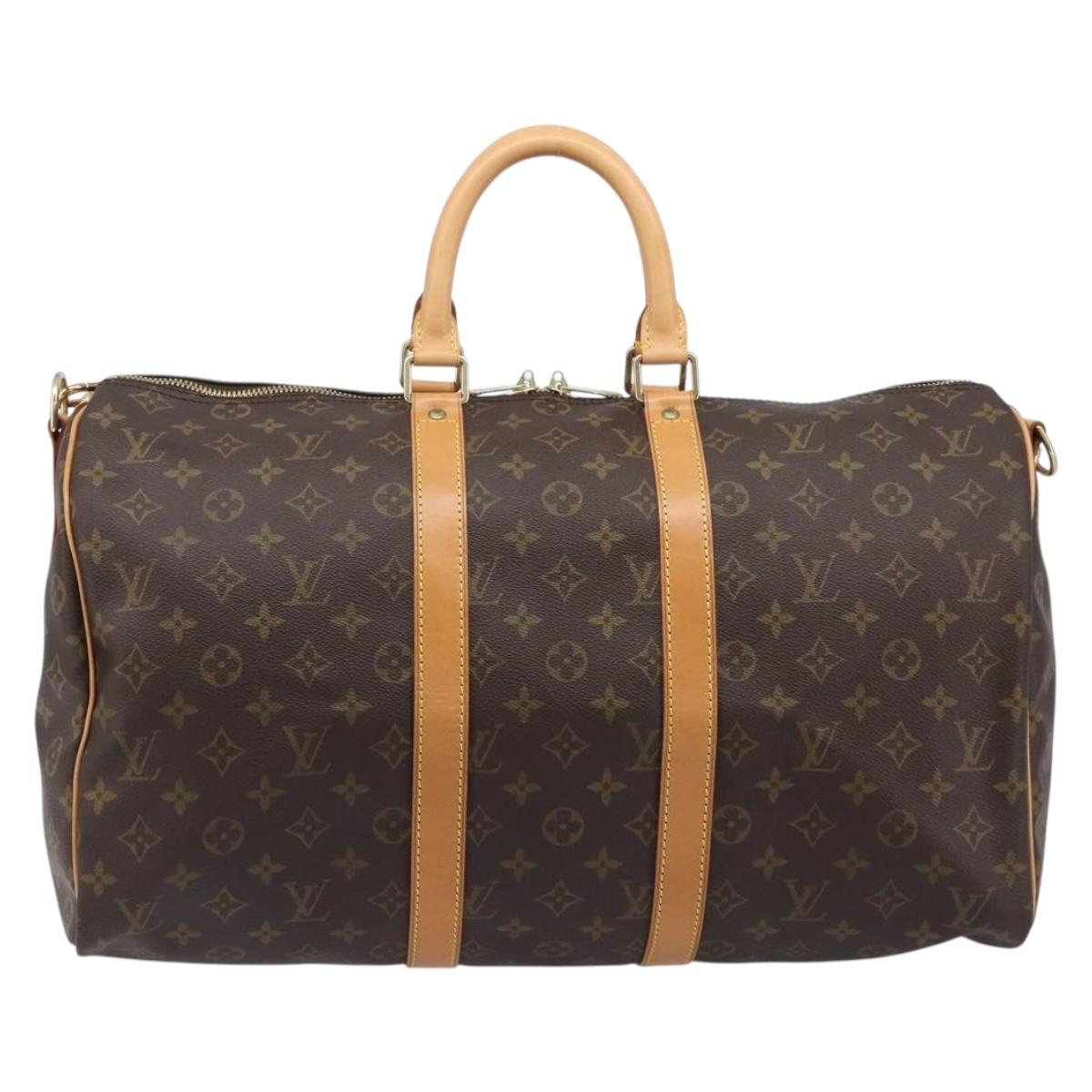 LOUIS VUITTON Monogram Keepall Bandouliere 45 Boston Bag M41418 LV Auth 203168SV