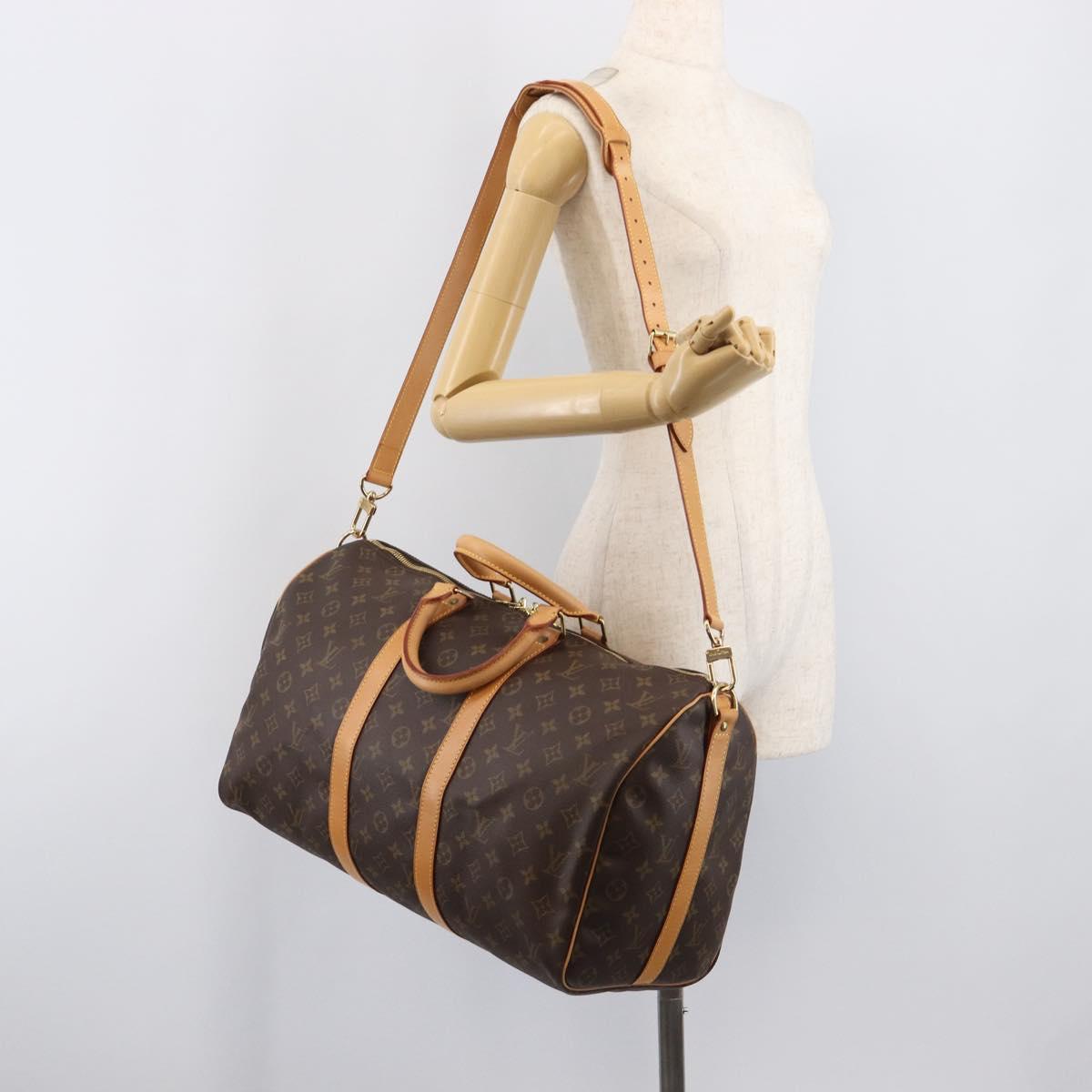 LOUIS VUITTON Monogram Keepall Bandouliere 45 Boston Bag M41418 LV Auth 203168SV